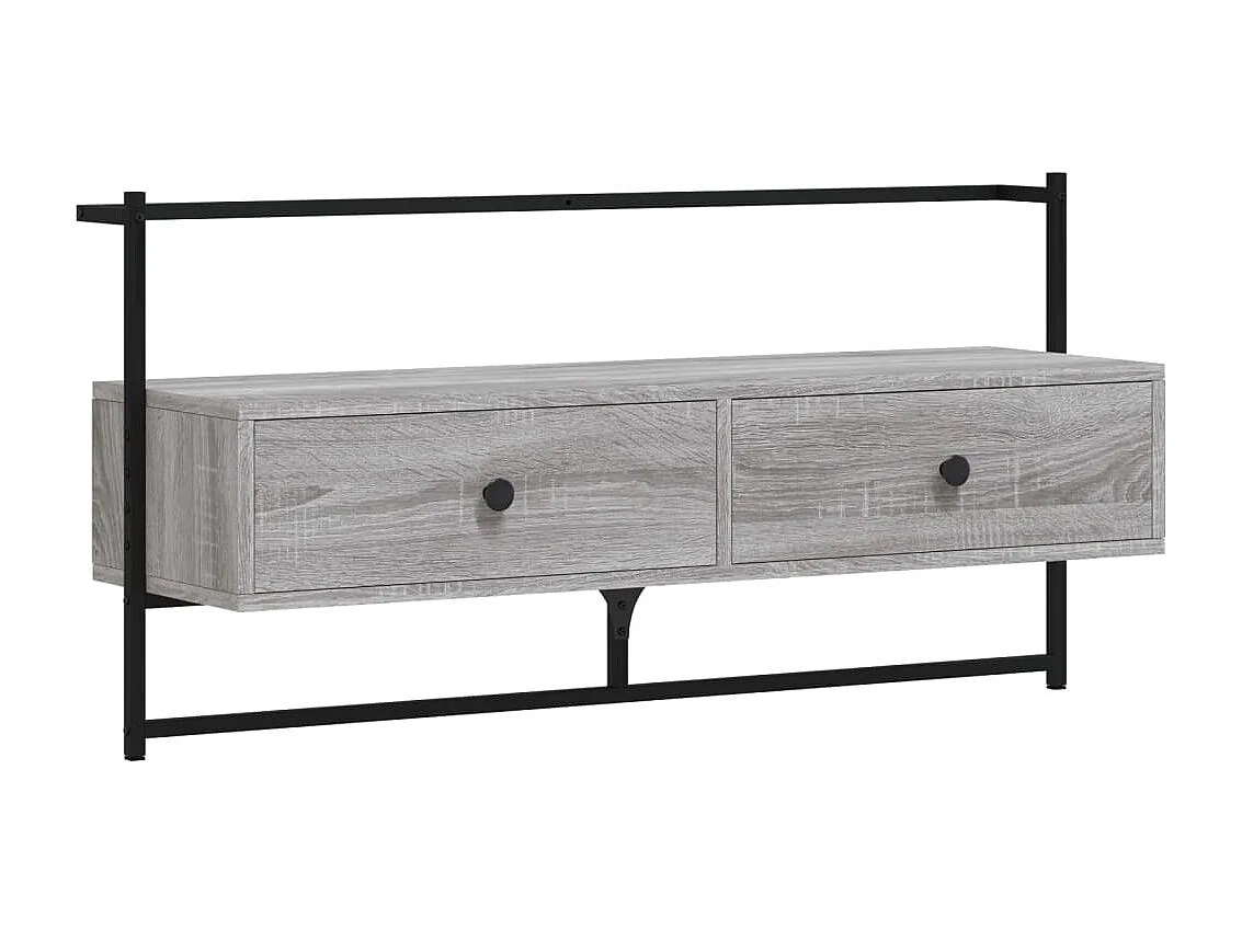 Mueble TV | Gabinete de TV | Mueble de salón de pared madera ingeniería gris Sonoma 100,5x30x51 cm