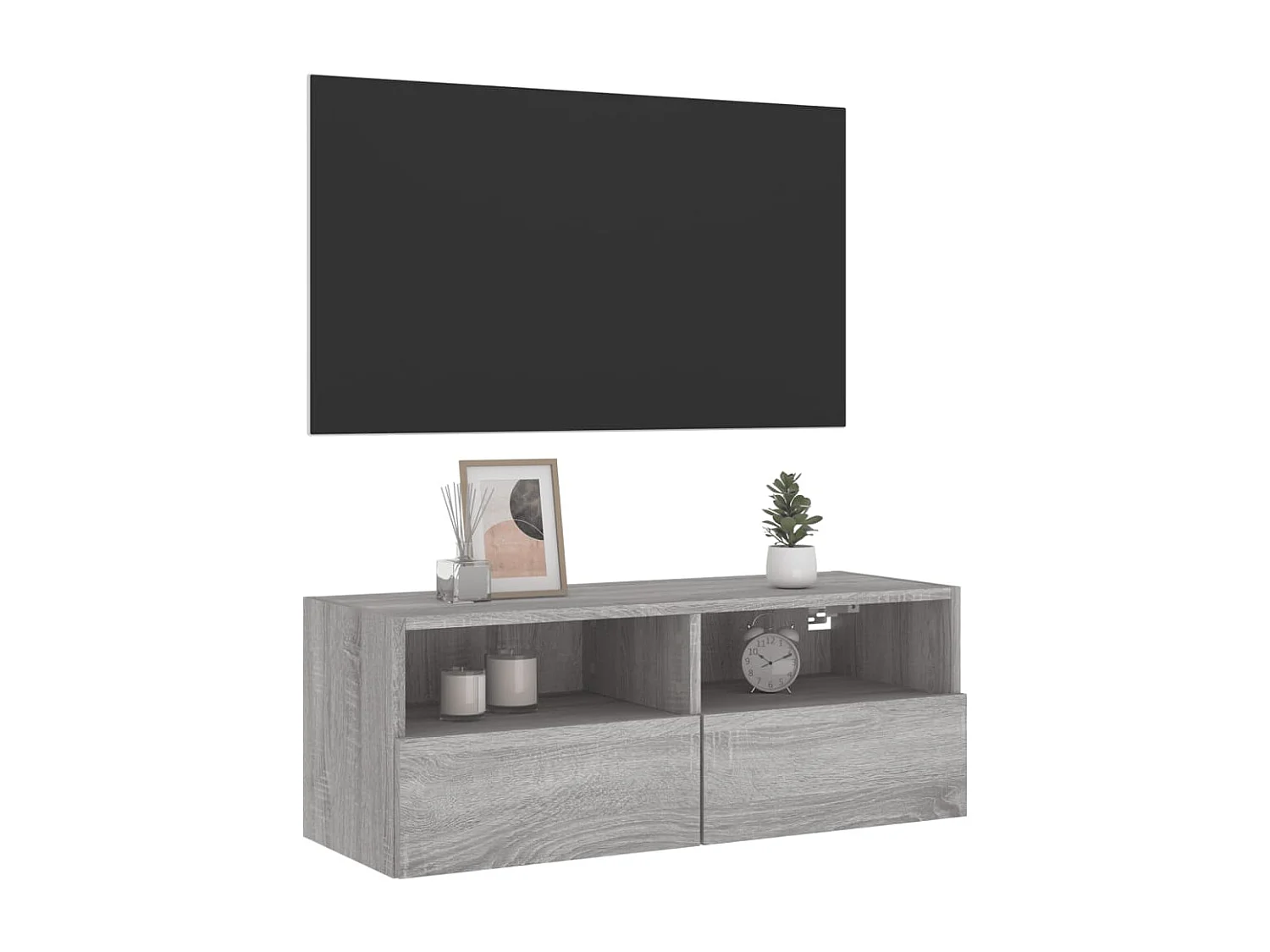 Mueble de pared TV | Gabinete de TV | Mueble de salón madera de ingeniería Sonoma gris 80x30x30 cm