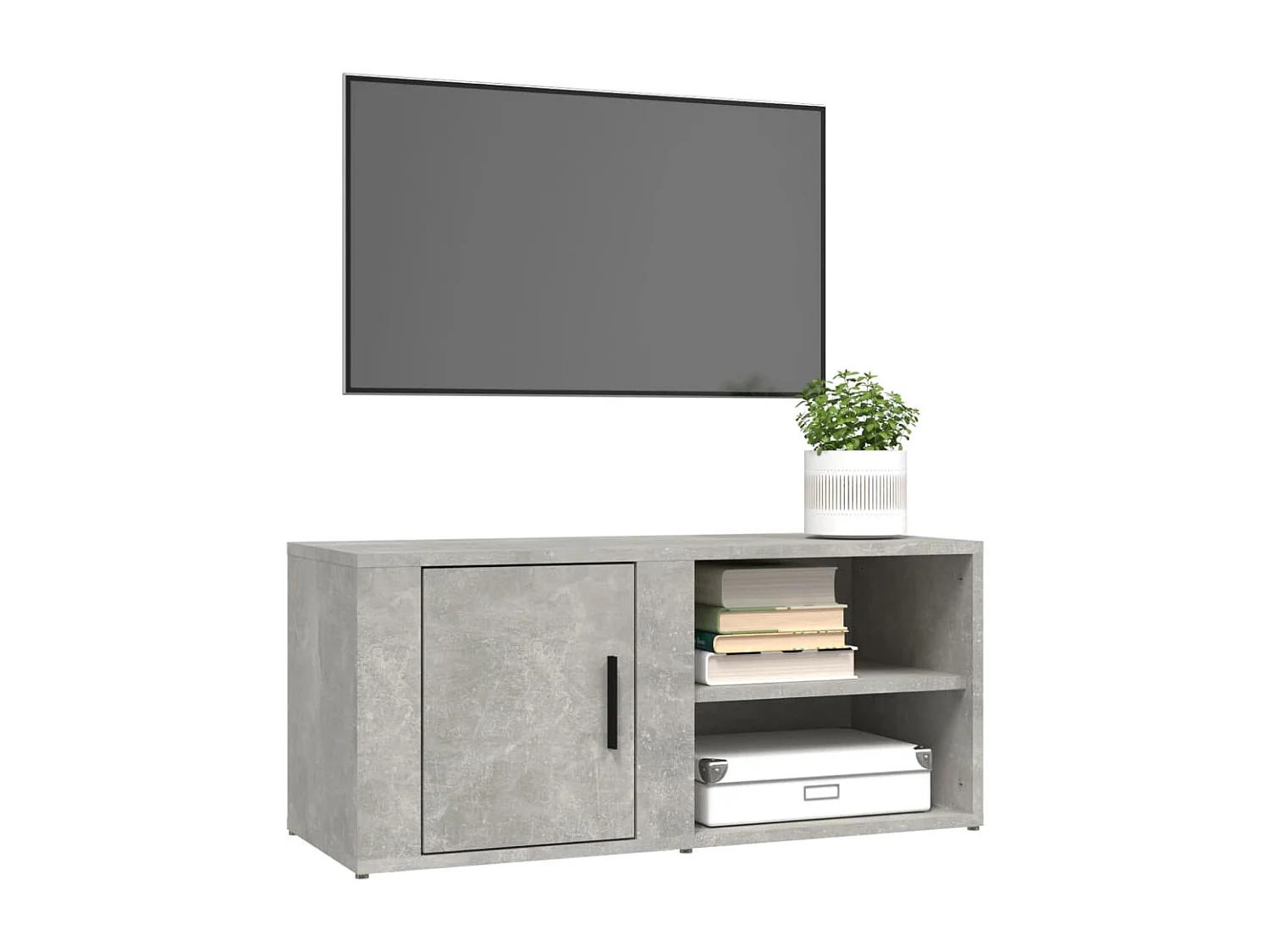Meubles TV | Bancs TV | Armoires TV 2 pcs Gris béton 80x31,5x36 cm Bois d'ingénierie