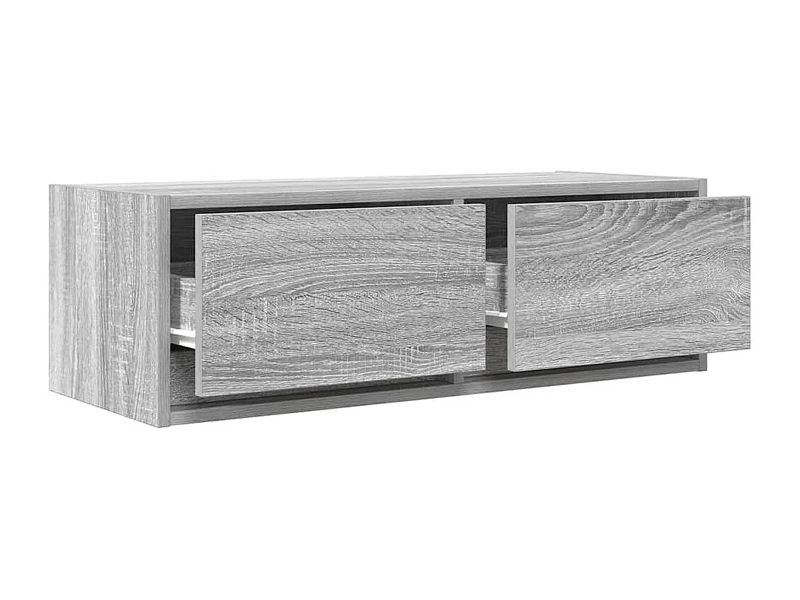 Tv-meubel | Tv-Bank | TV-kast80x31x25,5 cm bewerkt hout grijs sonoma eikenkleurig