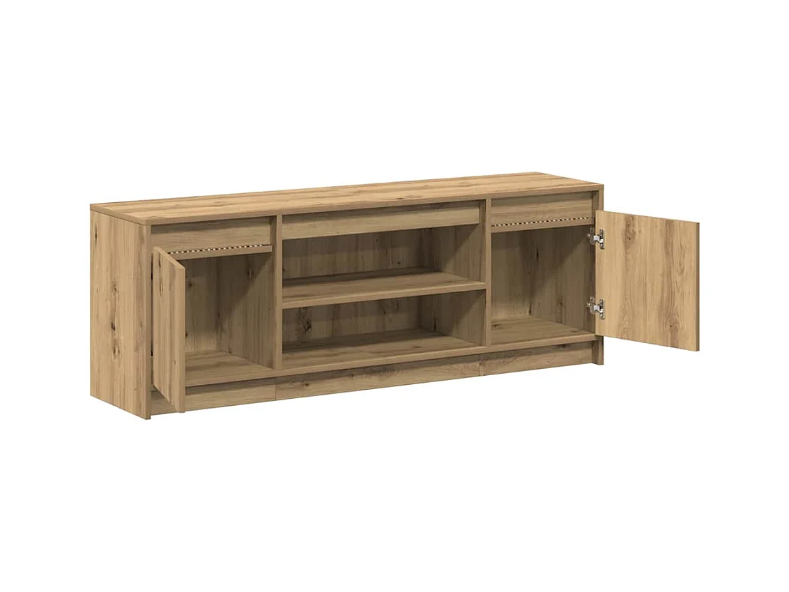 Gabinete de TV | Mueble de TV | Mueble de salón Marrón 139.5 x 34 x 50 cm Madera contrachapada