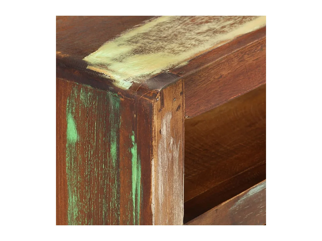 Mueble de TV | Mueble de salón madera maciza reciclada multicolor 110x30x40 cm