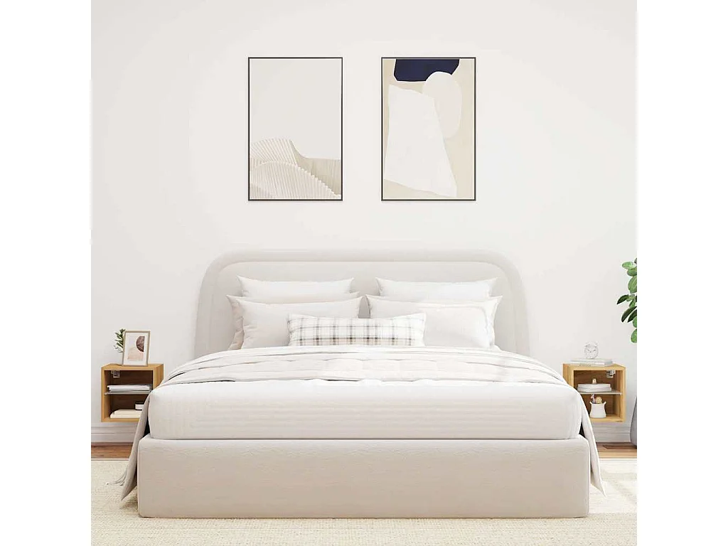 Meubles TV | Bancs TV | Armoires TV muraux lumières LED 2 pcs chêne artisanal