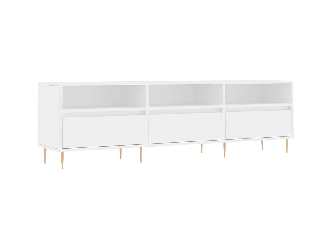 Mueble de TV | Mueble de salón madera contrachapada blanco 150x30x44,5 cm