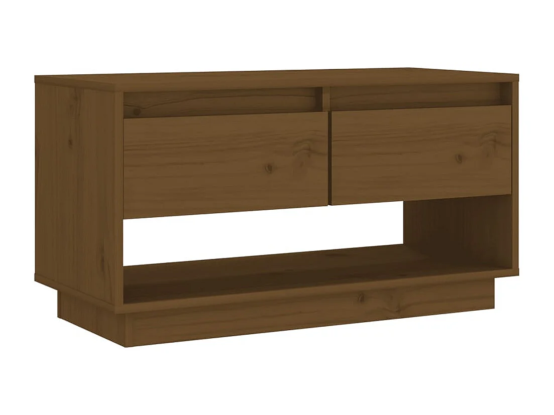 Mueble de TV | Mueble de salón madera maciza de pino marrón miel 74x34x40 cm