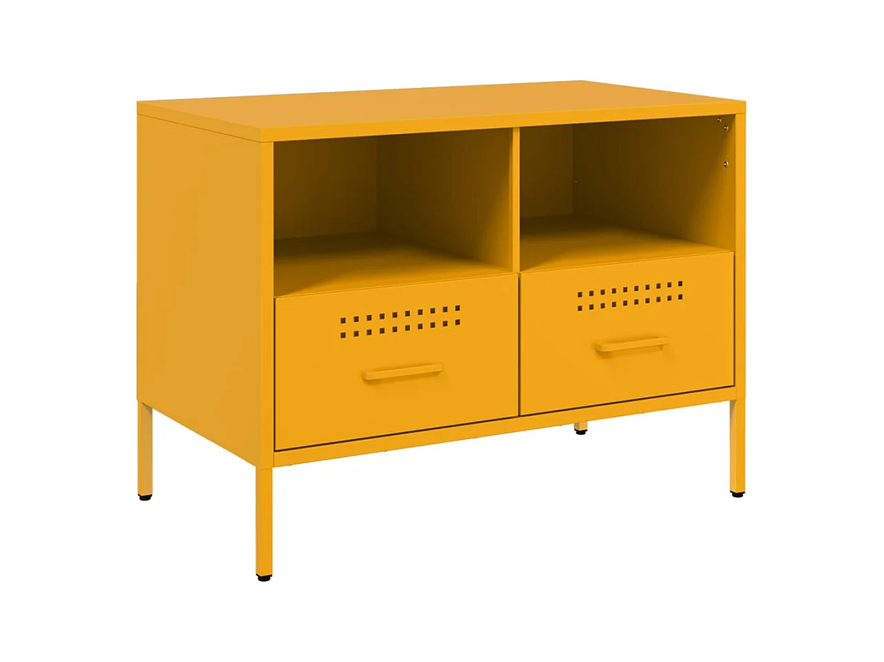 Mueble para TV  | Gabinete de TV |  Mueble de salón acero amarillo mostaza 68x39x50,5 cm