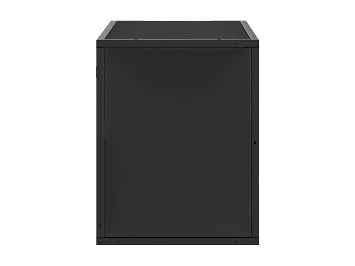 Mueble de TV | Mueble de salón metal y madera de ingeniería negro 80x31x39,5 cm