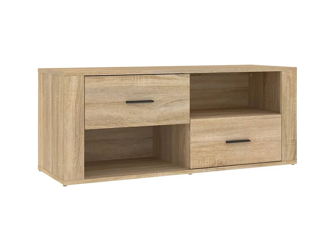 Mueble para TV  | Gabinete de TV |  Mueble de salón madera contrachapada color roble 100x35x40 cm