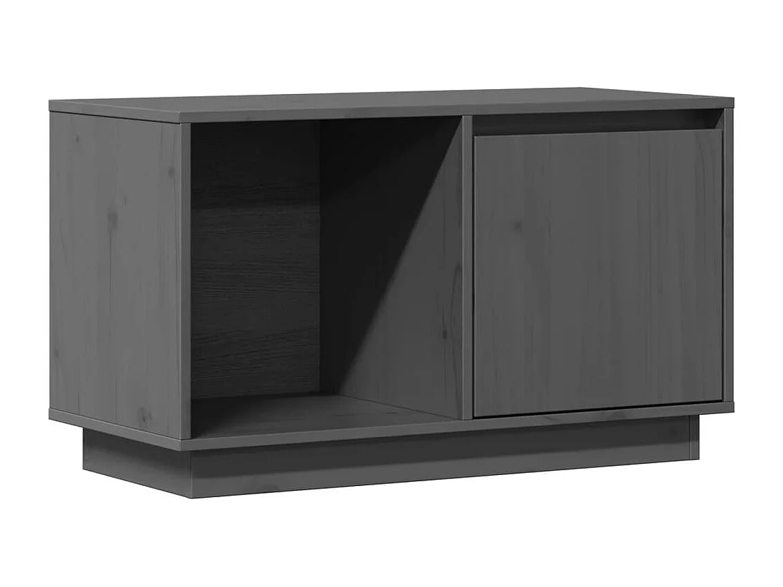 Meuble TV | Banc TV | Armoire TV Gris 74x35x44 cm Bois de pin massif