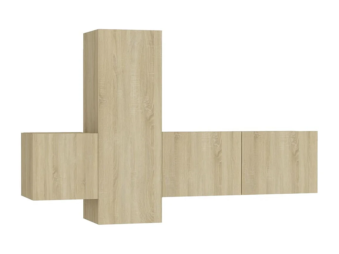 Ensemble de meubles TV | Bancs TV | Armoires TV 3 pcs Chêne sonoma Bois d'ingénierie