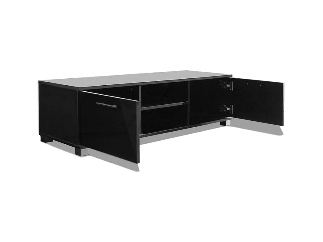 Mueble de TV | Mueble de salón negro brillo 120x40,5x35 cm