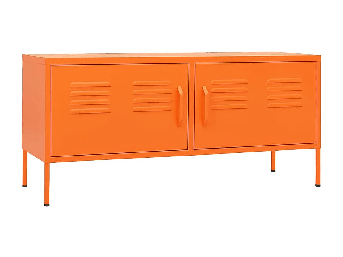 Meuble TV | Banc TV | Armoire TV Orange 105x35x50 cm Acier
