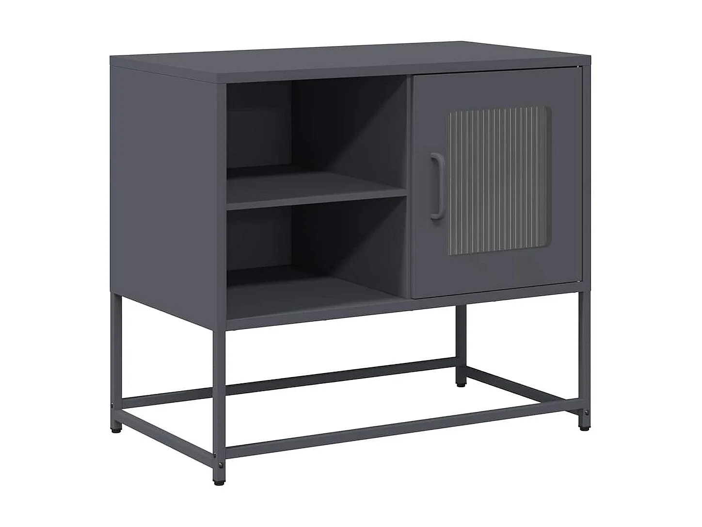 Meuble TV | Banc TV | Armoire TV anthracite 68x39x60,5 cm acier