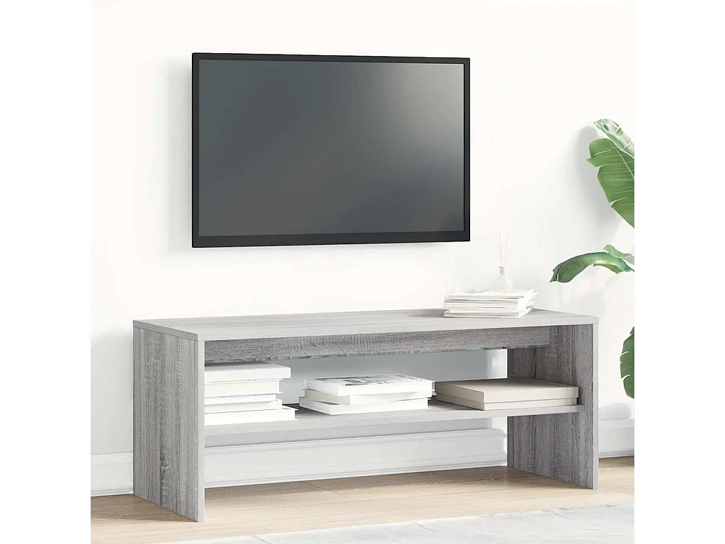 Tv-meubel | Tv-Bank | TV-kast100x40x40 cm bewerkt hout grijs sonoma eikenkleurig