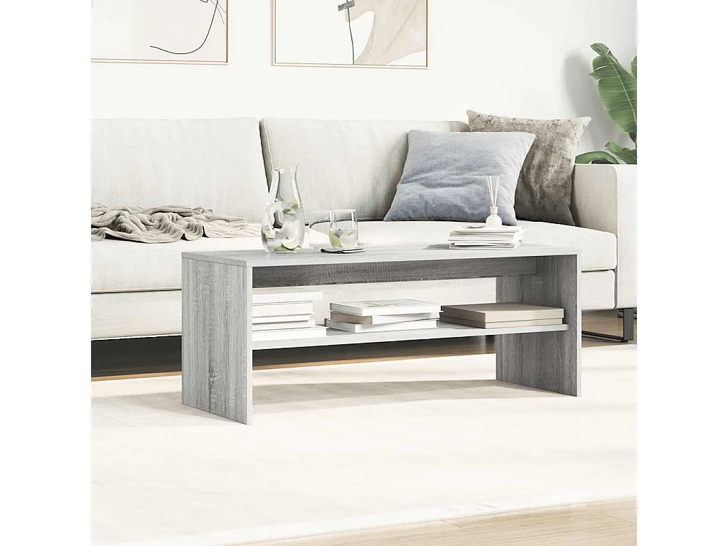 Tv-meubel | Tv-Bank | TV-kast100x40x40 cm bewerkt hout grijs sonoma eikenkleurig