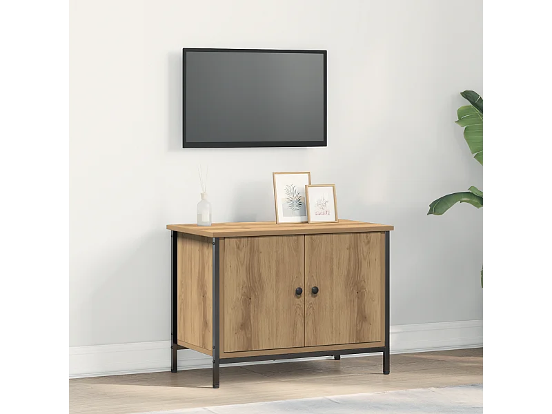 Tv-meubel | Tv-Bank | TV-kastArtisan Eiken Spaanplaat 60 x 35 x 45 cm TV-meubel