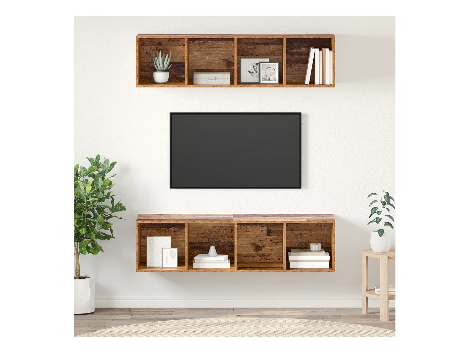 Set mobile TV | Armadietto TV 2 pcs Legno vecchio 37 x 37 x 142.5 cm