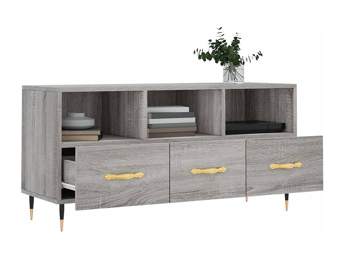 Mueble de TV | Mueble de salón madera de ingeniería gris Sonoma 102x36x50 cm