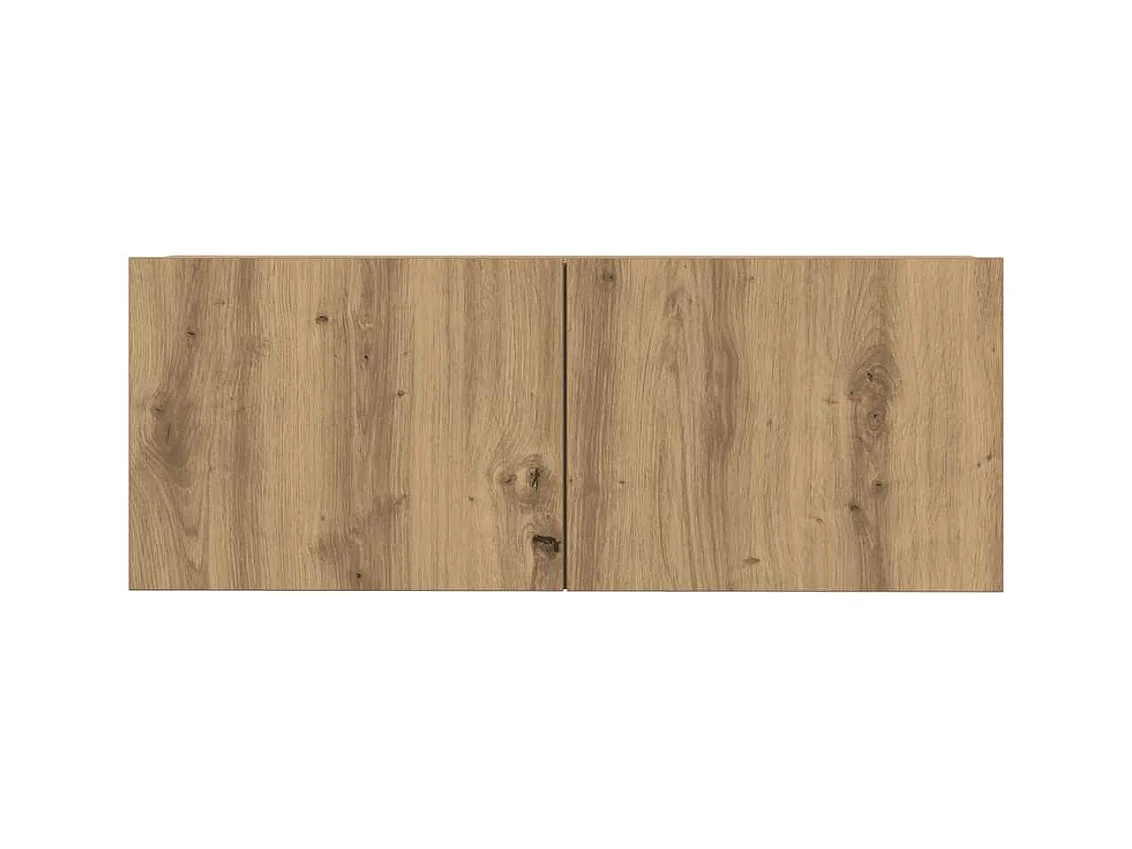 7-delig Tv-meubelset | Tv-Bank | TV-kast wandmontage artisanaal eiken