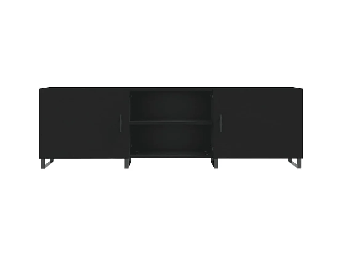 Mueble para TV  | Gabinete de TV |  Mueble de salón madera de ingeniería negro 150x30x50 cm