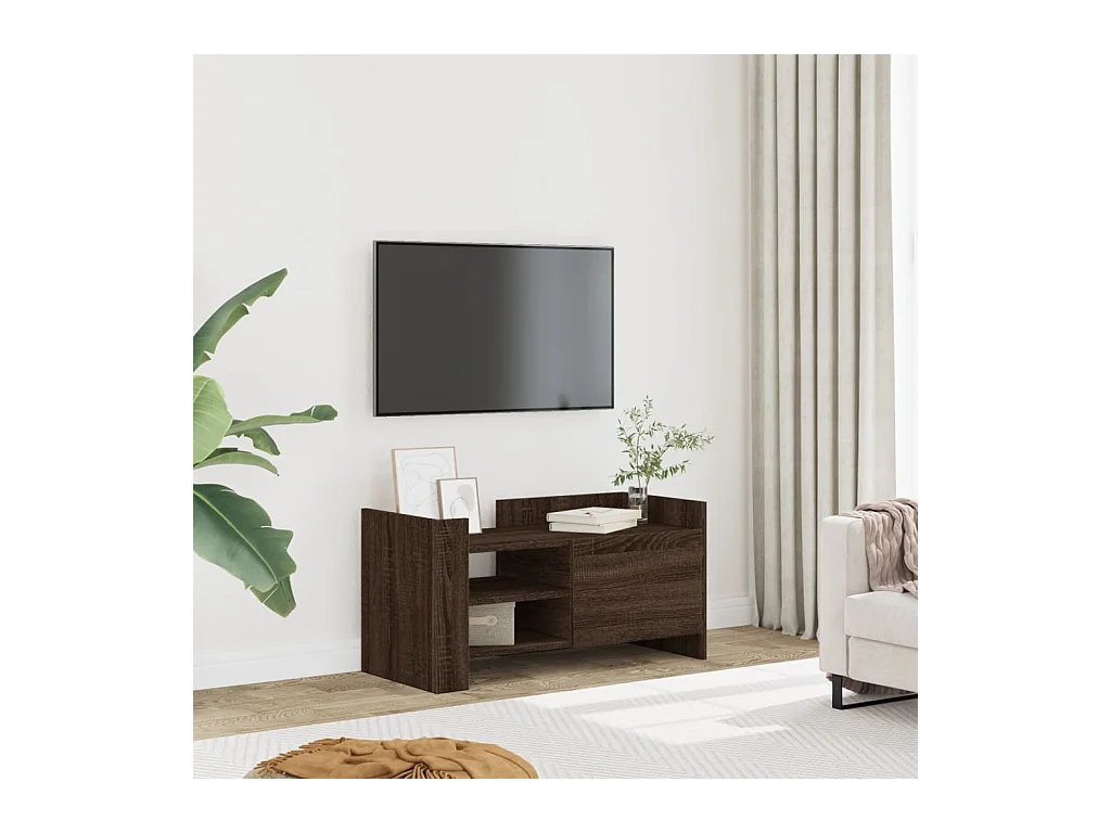 Mueble de TV | Mueble de salón madera de ingeniería marrón roble 80x35x40 cm