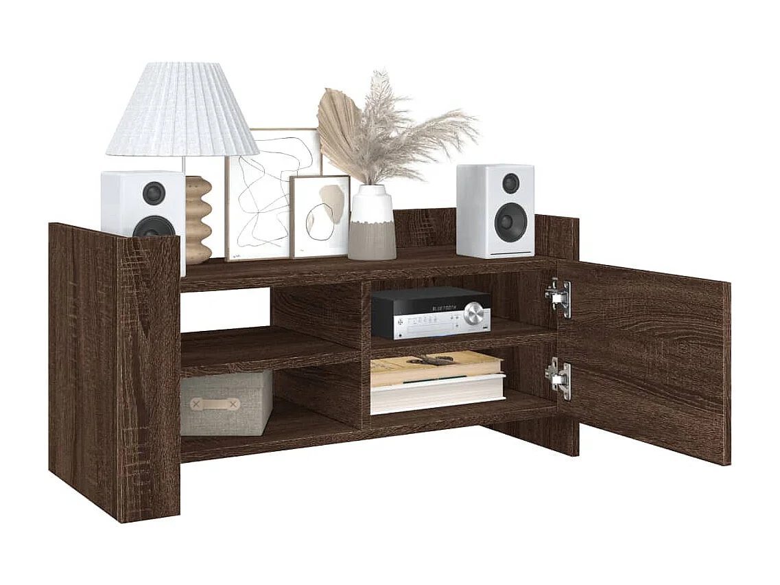 Mueble de TV | Mueble de salón madera de ingeniería marrón roble 80x35x40 cm