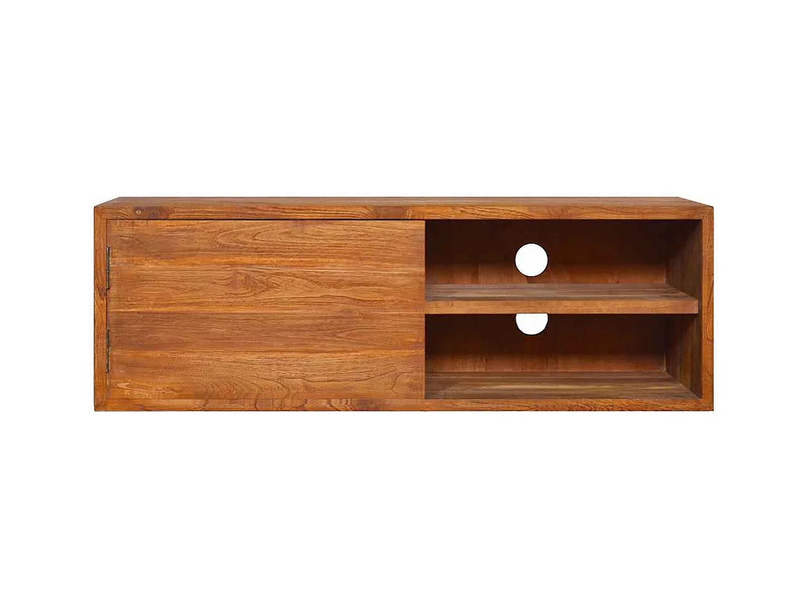 Mueble de TV | Mueble de salón de pared madera maciza de teca 90x30x30 cm