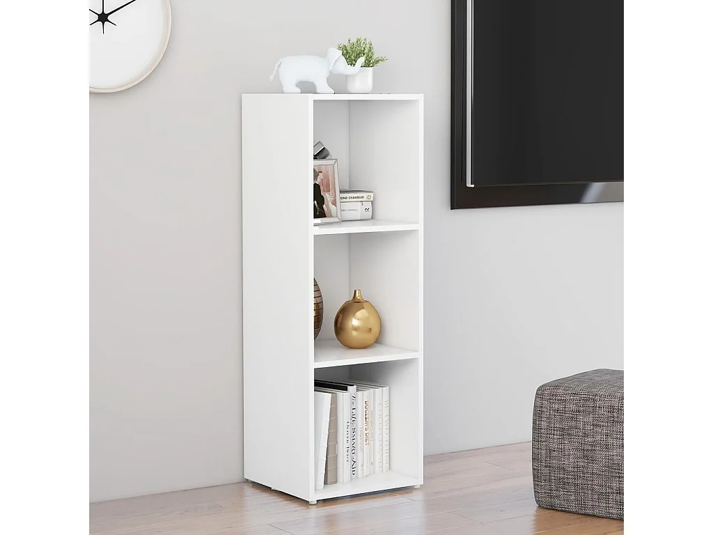 Tv-meubel | Tv-Bank | TV-kast107x35x37 cm bewerkt hout wit