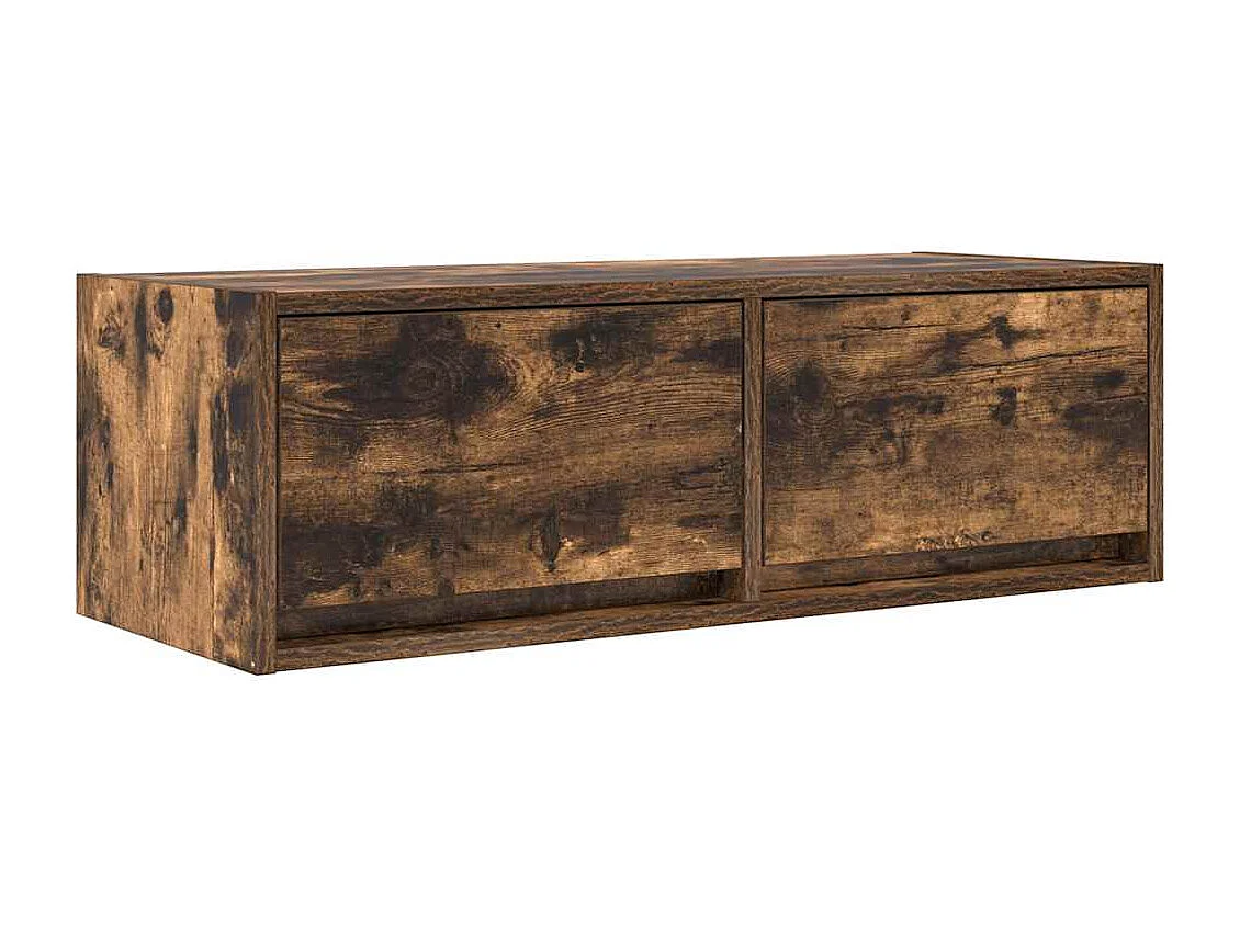 Mueble de TV | Mueble de salón de roble ahumado 80x31x25,5cm Madera de ingeniería