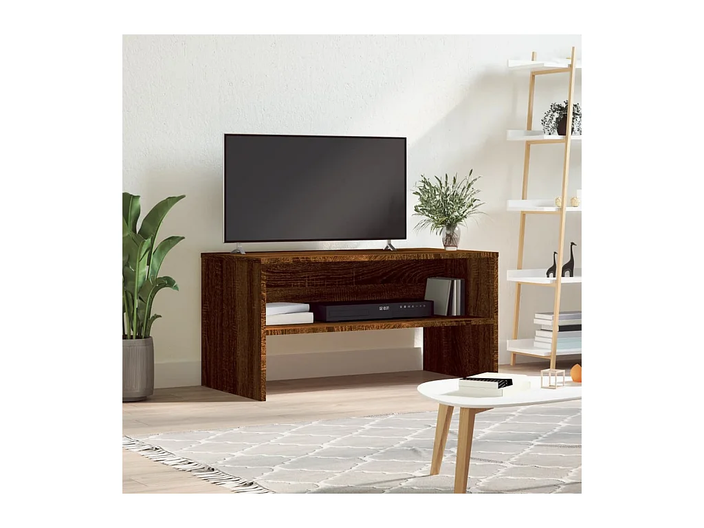 Mueble de TV | Mueble de salón madera de ingeniería marrón roble 80x40x40 cm