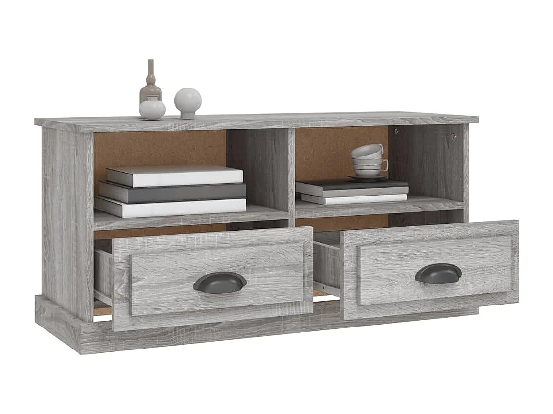 Mueble para TV  | Gabinete de TV |  Mueble de salón madera contrachapada gris Sonoma 93x35,5x45 cm