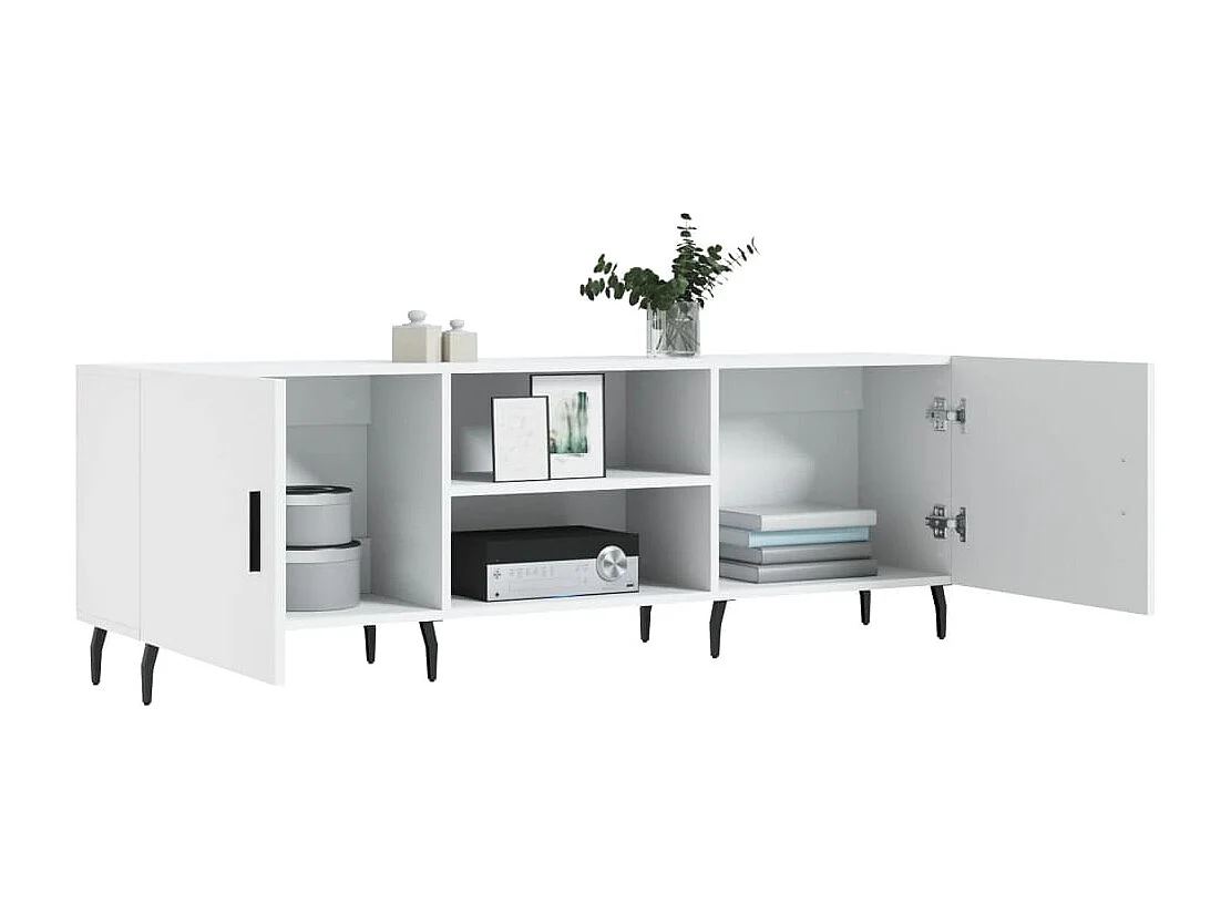 Meuble TV | Banc TV | Armoire TV blanc 150x30x50 cm bois d'ingénierie