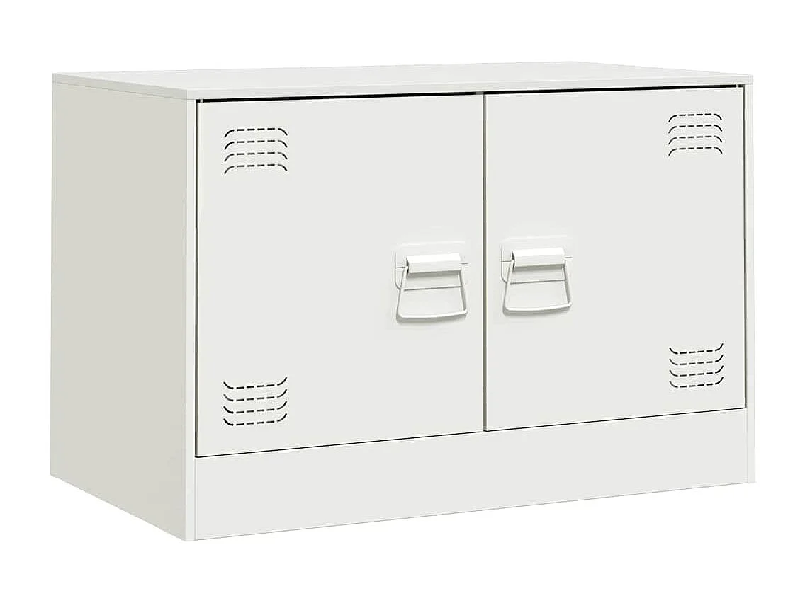Mueble para TV  | Gabinete de TV |  Mueble de salón de acero blanco 67x39x44 cm