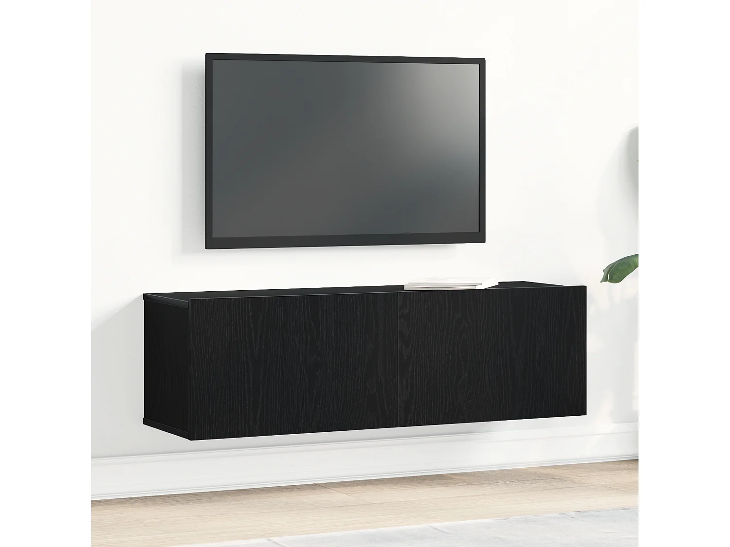 muebles para TV  | Gabinetes de TV |  Muebles de salón Roble negro 100 x 30 x 30 cm