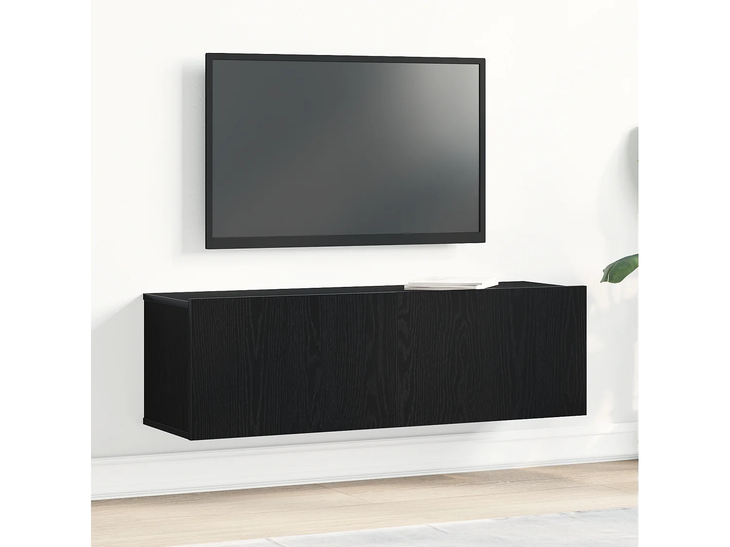 muebles para TV  | Gabinetes de TV |  Muebles de salón Roble negro 100 x 30 x 30 cm
