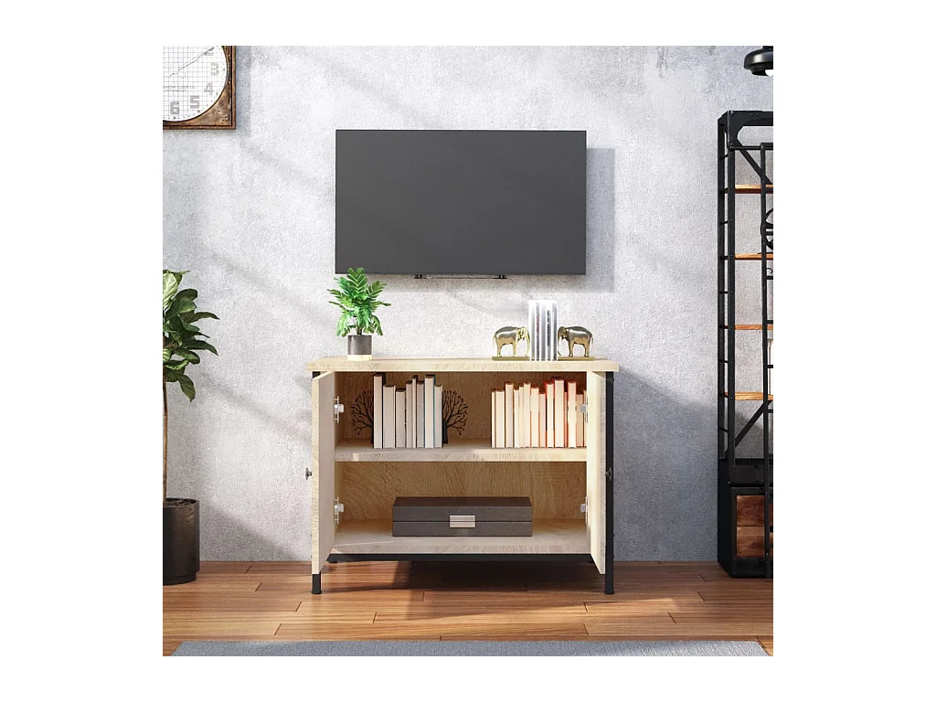 Mueble de TV | Mueble de salón con puertas roble Sonoma 60x35x45 cm madera de ingeniería