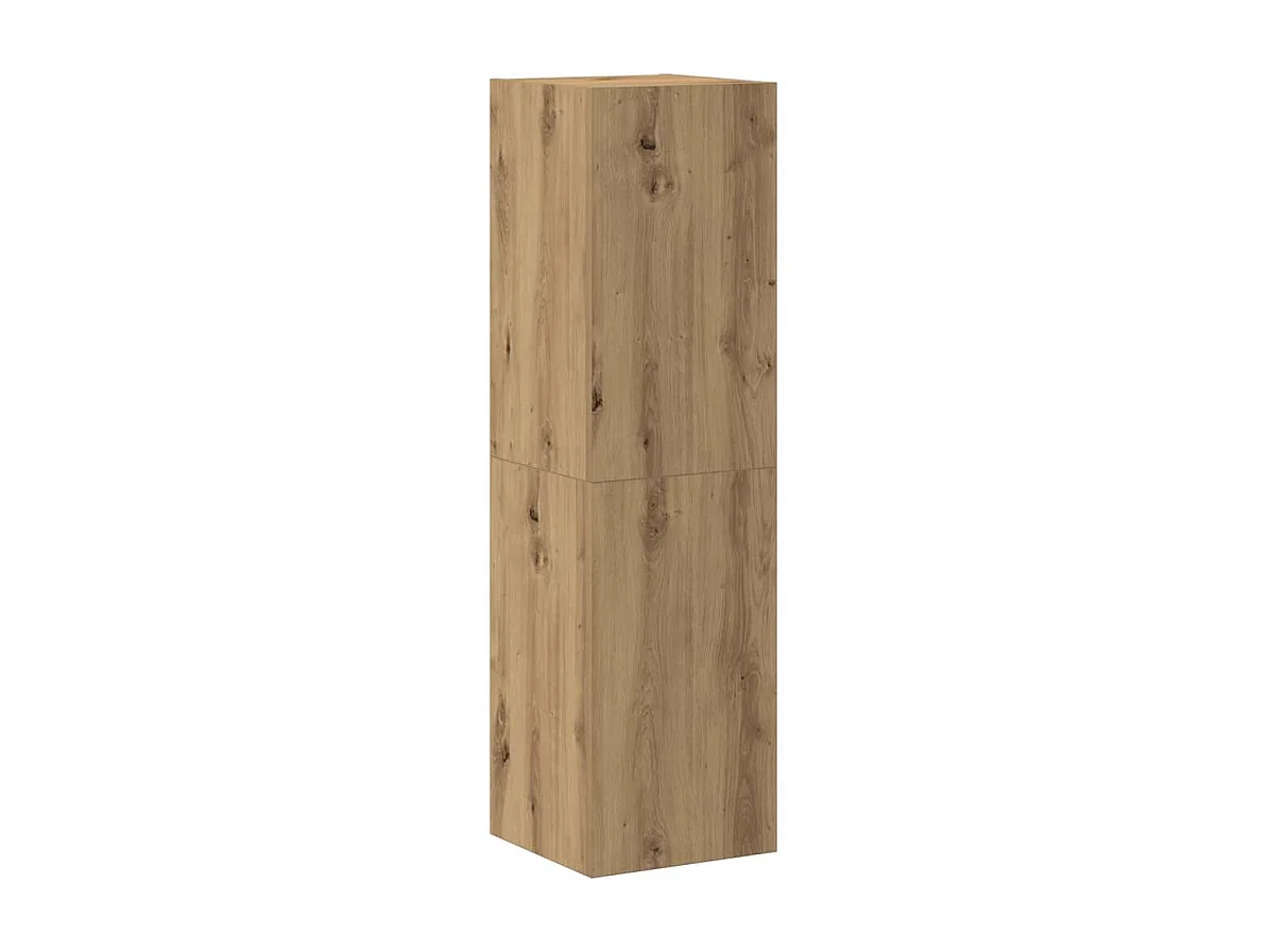 Mobili TV | Armadietti TV a Parete 3 pz Rovere Artigianale in Legno Multistrato