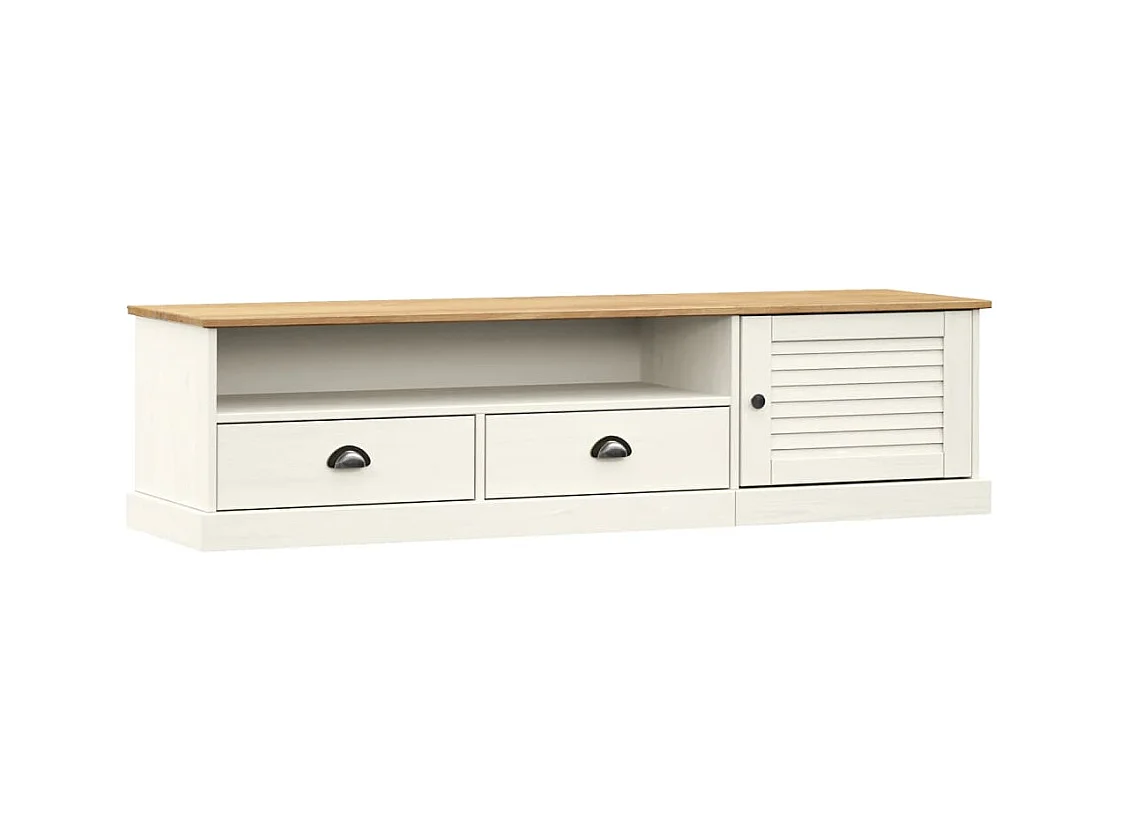 Mueble para TV  | Gabinete de TV |  Mueble de salón VIGO madera maciza de pino blanco 156x40x40 cm
