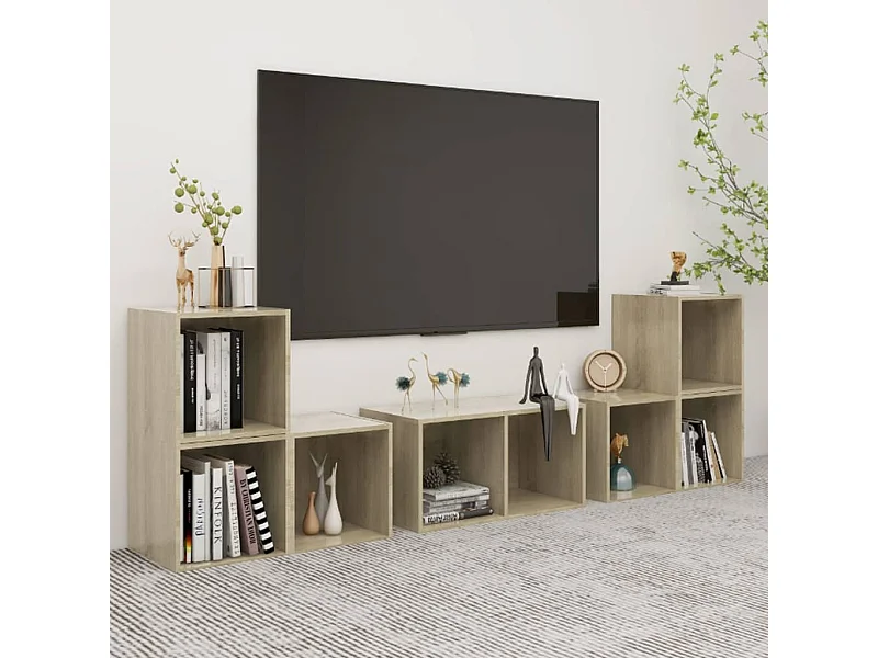 Ensemble de meubles TV | Bancs TV | Armoires TV 6 pcs Chêne sonoma Bois d'ingénierie