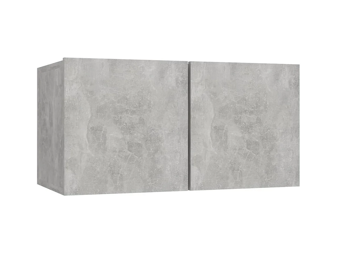 Ensemble de meuble TV | Banc TV | Armoire TV 8 pcs Gris béton Bois d'ingénierie