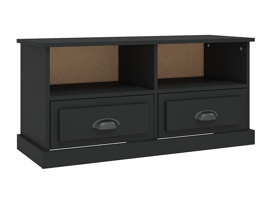 Meuble TV | Banc TV | Armoire TV noir 93x35,5x45 cm bois d'ingénierie