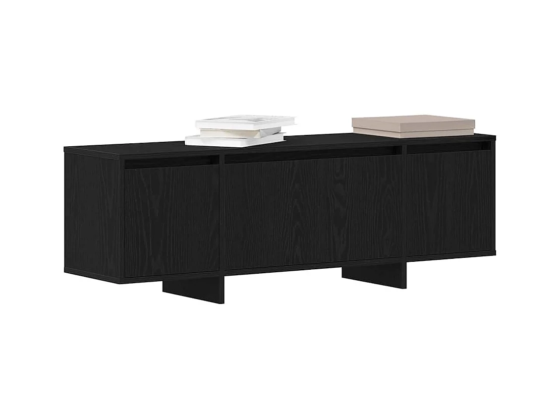 Gabinete de TV | Mueble de TV | Mueble de salón Negro 120 x 30 x 40.5 cm Madera contrachapada