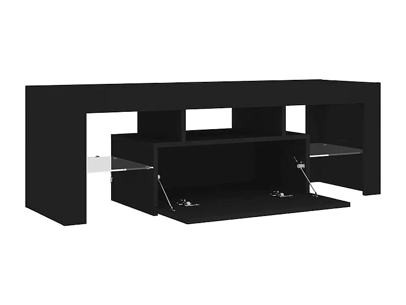 Meuble TV | Banc TV | Armoire TV avec lumières LED noir 120x35x40 cm