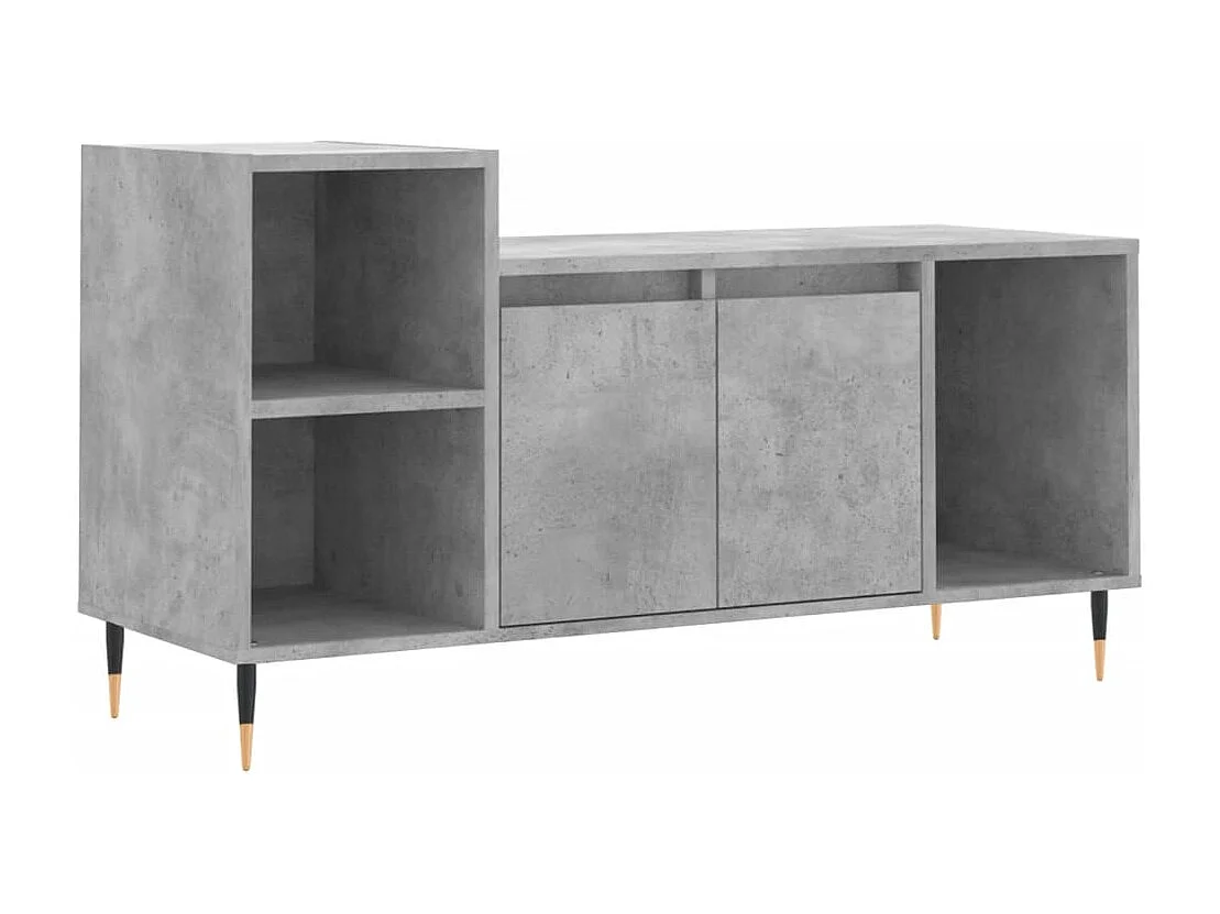 Meuble TV | Banc TV | Armoire TV Gris béton 100x35x55 cm Bois d'ingénierie
