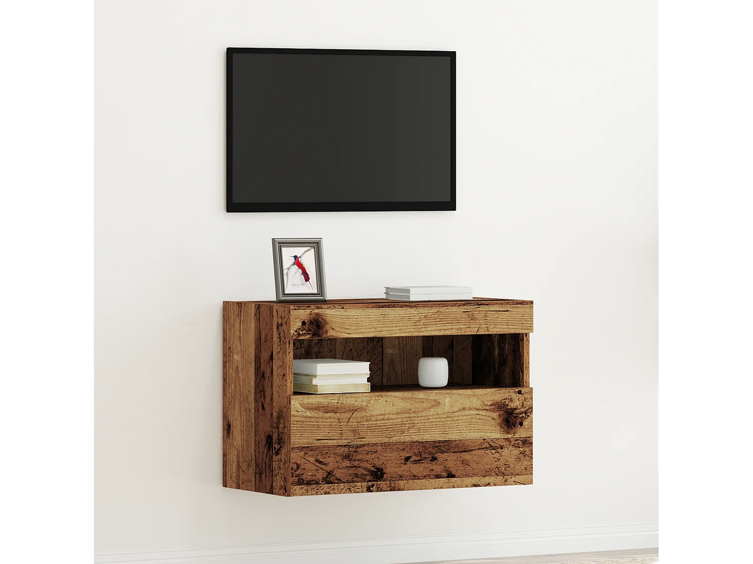 Mueble de TV | Mueble de salón Montado en la Pared Madera vieja 60 x 30 x 40 cm