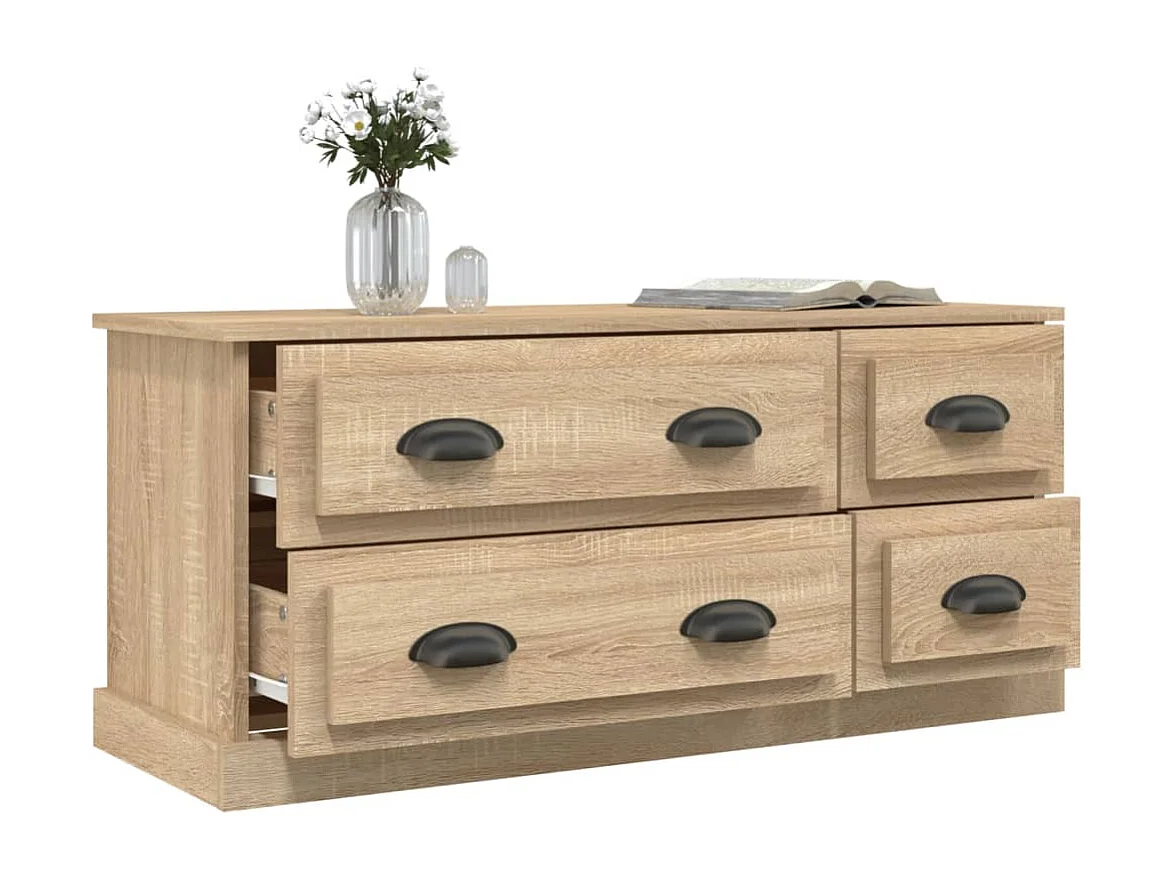Mueble para TV  | Gabinete de TV |  Mueble de salón madera contrachapada roble Sonoma 100x35,5x45 cm