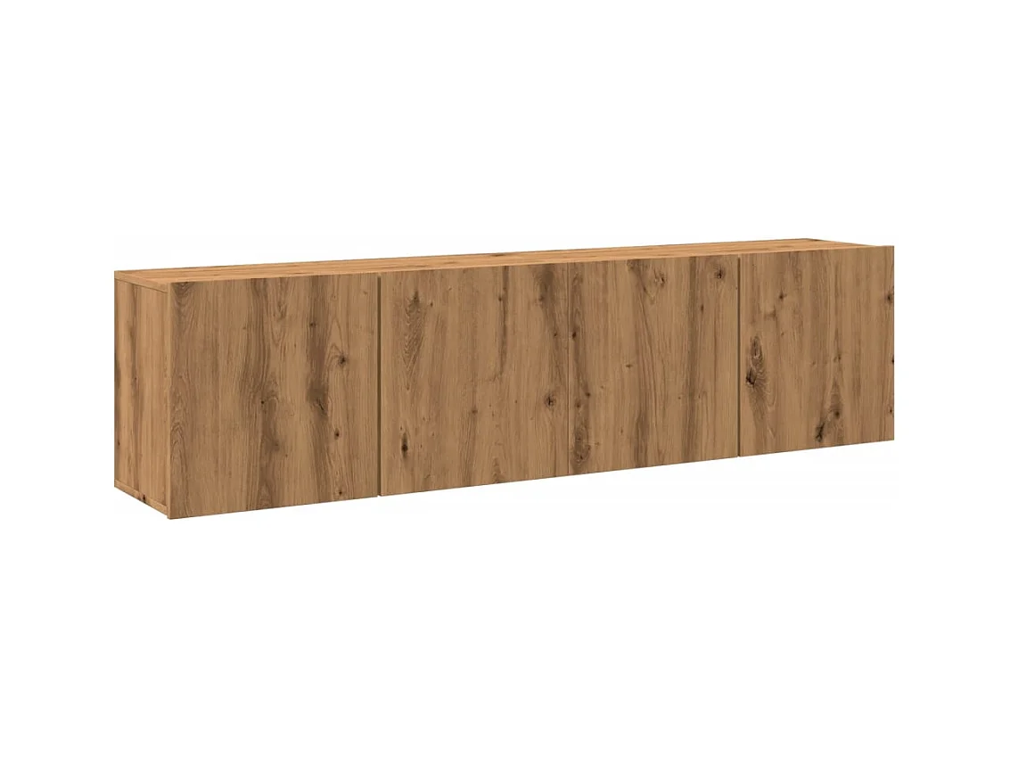 Muebles de TV | Gabinetes de TV |  Muebles de salón de pared 2 unidades roble artisian 80x30x41 cm