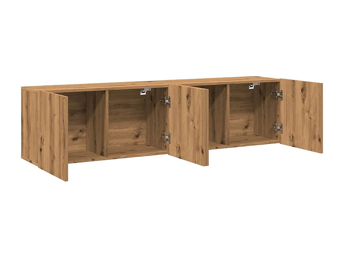 Meubles TV | Bancs TV | Armoires TV muraux 2 pcs chêne artisanal 80x30x41 cm