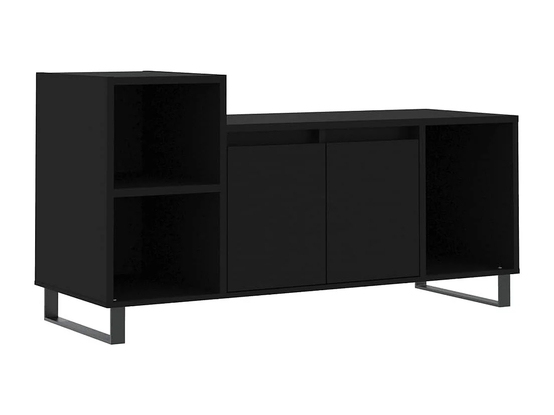Mueble para TV  | Gabinete de TV |  Mueble de salón madera contrachapada negro 100x35x55 cm