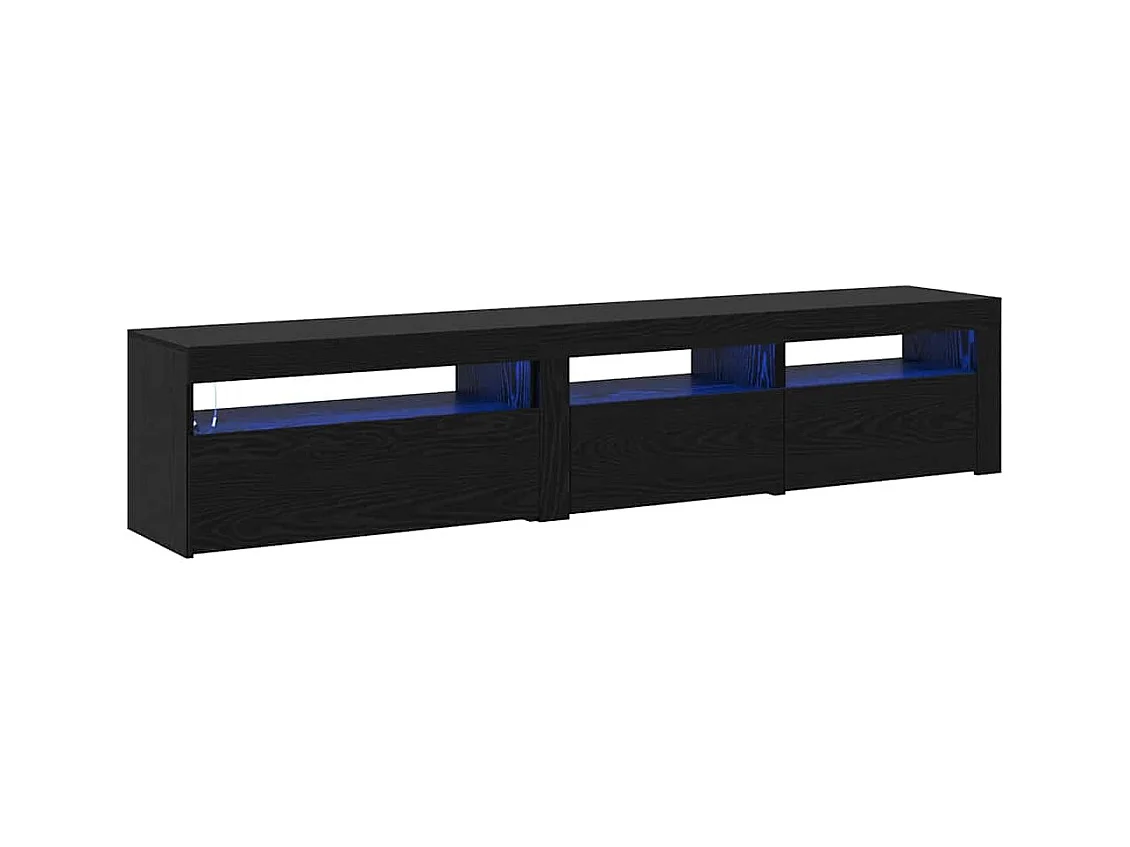 Gabinetes para TV | Muebles TV | Muebles de salón 2 pcs Roble negro 195 x 35 x 40 cm